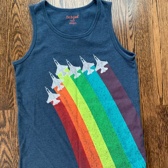Cat & Jack Rainbow Jets Tank